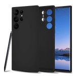 product_image_name-Samsung-Galaxy S23 Ultra Soft Rubber Liquid Silicone Case Cover Black-1