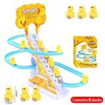 product_image_name-Arsuxeo-Electric Duck Track Baby Toy LED Lights Musical Slide Roller Coaster Toys With 6 Ducks-2