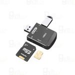 Go-Des 4 In1 Multifunction OTG Card Reader- Black