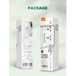 product_image_name-Ldnio-2500W Power Strip Surge Protector With 5 Ac Outlets Sockets And 6 Usb Charging Ports 2m Long Extension Cord For Home- White-2