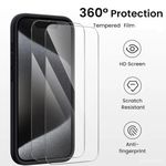 product_image_name-Universal-Iphone 13 Pro Max Luxury Soft Rubber Liquid Silicone Case Cover With Glass Protector Black-3