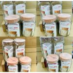 product_image_name-Generic-4Pc Canister Glass Set With WoodLike Lids- Colorless-1