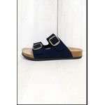 product_image_name-Generic-Unisex, men and women flat sandles-Black buckle-2