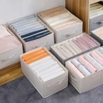 product_image_name-Generic-Fabric Clothes Organizer Box with Multiple Compartments-1