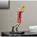 product_image_name-Generic-Modern Basketball Shooter Figurine – Gold Resin Action Statue ,Tabletop Art Sculpture & Home Decor Centerpiece- 1 pcs -2