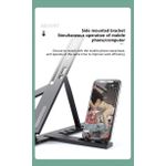 product_image_name-White Label-Laptop stand + Mobile Holder - Black-5