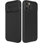 product_image_name-Generic-Iphone 11 Pro Max CamShield Silky Liquid Silicone Case with Camera Cover, Slide Lens Protection - Black-1
