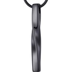 product_image_name-Generix-Stainless Steel Pendant Necklace for Men and Women, Unisex Twisted Cube Bar Pendant with Link Chain-3