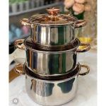 Genetic Gold cross  stainless steel  dishes /cooking and serving  dishes