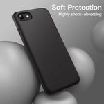 product_image_name-Generic-iPhone SE 2022/2020, iPhone 8 & 7 Case - Soft Liquid Silicone Shockproof Back Cover (Black)-2