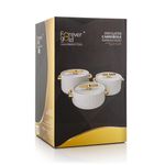 product_image_name-Generic-1.5/2.0/2.5L Forever Gold 3 Pieces Plastic Hot Pots Mat Insulated Casserole  Serving Dishes Food Warmers Container- Multicolor.-4