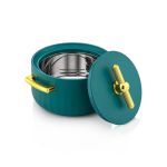 product_image_name-Generic-1.5/2.0/2.5L Forever Gold 3 Pieces Plastic Hot Pots Mat Insulated Casserole  Serving Dishes Food Warmers Container- Multicolor.-7