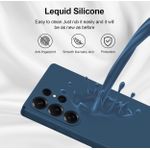 product_image_name-Generic-Samsung Galaxy S25 Ultra Case, Silicone Case, Protective Cover, Shockproof, Slim, Anti-Scratch Soft Microfiber Lining (Blue)-4