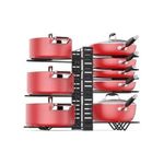 product_image_name-Generic-Kitchen Pots And Saucepans Rack Holder Storage Organizer -Black-2