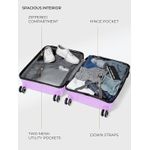 product_image_name-Generic-28 Inch 1 Piece Luggage Set Hardside Polypropylene Suitcase Trolley Bags Luggage Spinner TSA Lock National Travaller -Multicolor-6