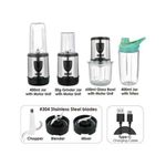 product_image_name-Sanford-5 In1Food Processor Chopper Mixer Coffee Grinder Blender Ice Crusher- Clear.-7