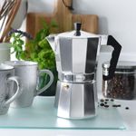product_image_name-Generic-Moka Express Iconic Stovetop Espresso Maker, Makes Real Italian Coffee, Moka Pot 9 Cups (14 Oz - 420 Ml), Aluminium, Silver -4