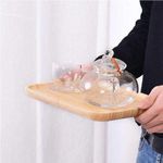 product_image_name-Generic-3 Piece Bamboo Wood Tea Food Serving Trays Plates - Brown-2