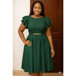 Round Dress - Dark green 