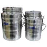 product_image_name-Generic-Stainless Steel Deep Tins With Lids (Set of 4) -(Capacity of 3 L, 2.5 L, 1.8 L, 1.25 L) - Vertical Storage Container - Silver.-4