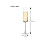 product_image_name-Generic-White Edge Champagne Flutes – Set of 6, Flat Bottom Wine Glasses, Prosecco Glasses, Elegant Drinkware-2