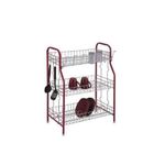 product_image_name-Generic-3 Tier Stainless Steel Dish Drainer Storage Rack - Red, Black-2
