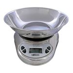 Henkel Digital Kitchen Weighing Scale, 5kg With Stainless steel Bowl - Silver