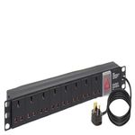 product_image_name-Generic-8-Way Heavy Duty Power Distribution Unit Extension (PDU) - Black -1