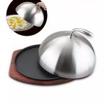 product_image_name-Generic-Round Stainless Steel Plate,Food Cover-Silver.-5