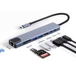 product_image_name-Original-8-in-1 Type-C HUB Converter & Docking Station – 4K HDMI, USB 3.0, PD, SD/TF, RJ45 Multi-2