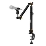 product_image_name-Generic-DMS-01 LANPARTE Professional Microphone Boom Arm Stand, Adjustable 3-Section Holder, Heavy Duty Clip-On Design, Black(Without Mic) -1