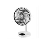 Rechargeable Table Fan With Efficient Wind- White Blue