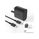 product_image_name-Generic-Samsung 25W USB-C Super Fast Charging Power Adapter With Type-C to C cable- Balck/White-1
