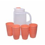 product_image_name-Generic-Plastic Fridge Water Bottle with 4 Glasses _ Colour of Glasses May Vary -4