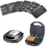 product_image_name-Generic-7 In 1 Multi Detachable Original Snacks Maker For Making Biscuits Waffles Grill Sandwich Donuts Omellete-Black-1