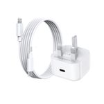 product_image_name-Generic-IPhone 20W USB-C Fast Charging Power Adapter With Cable - White-2