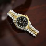 product_image_name-Generix-Rlx watch Semi Auto Twotone Black Dial Unisex With A Classic Box -3