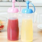 product_image_name-Generic-2 Pcs Plastic Squeeze Dispenser Vinegar Oil Tomato Sauce  Bottles -White.-1