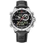 Naviforce Luxury Dual Business Watch - Black,Silver