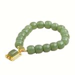 product_image_name-Fashion-Women's Imitation Jade Bead Bracelet Jewelry Accessory - Green-2