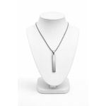 Crystal Necklace Fossil Men's Vintage Casual Stainless Steel Pendant Necklace