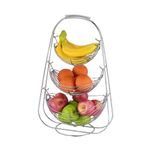 3-tier stainless steel fruit basket-Silver