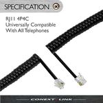 product_image_name-Generic-RJ11 4P4C Modular Telephone Handset Cable Receiver Coil Cord Wire (7 Feet, Black & White Color )-6