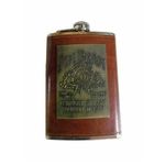 product_image_name-Generic-9 Oz Stainless Steel Leather Whisky Hip Flask, Pocket Bottle Storage-Brown-1