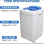 product_image_name-Generic-8 Kg Laundry Automatic Baby And Shoe Portable Top Load Single Tub Mini Washing Machine With Spin Dryer Basket-Multicolor-2