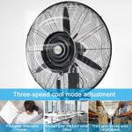 product_image_name-Generic-Industrial Misting Fan Commercial Pedestal Fan, Heavy Duty Pedestal Oscillating Spray Fan, 3 Cooling Speeds, 90 Degree Oscillation Cooling Misting Fans with 40L Water Tank, Floor Standing Industrial Fan, Adjustable Height- Black-7