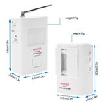 product_image_name-Generic-Motion Sensor Doorbell, Door Chime for Business Entry, Store Welcome Buzzer Monitor,Motion Sensor Detect Alarm, Caregiver Reminder for Elderly, Visitor Bell - 1 Receiver 1 Motion Sensor-4