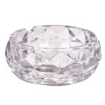 product_image_name-Generic-Heavy Duty Glass Ashtray Crystal Cig*rette Ashtray Transparent Glass Crystal Smoking Ashtray Decorative Modern Ashtray for Home Office Indoor Outdoor Use - Multicolor-1
