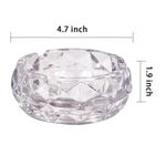 product_image_name-Generic-Heavy Duty Glass Ashtray Crystal Cig*rette Ashtray Transparent Glass Crystal Smoking Ashtray Decorative Modern Ashtray for Home Office Indoor Outdoor Use - Multicolor-3