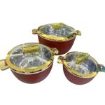 product_image_name-Generic-3 Piece Of 1.8L+3.5L+6L Thermal Hot Pot Containers For Party Home Use Kitchen Insulated Food Warmer Serving Casserole Dishese Lunch Box Set-7